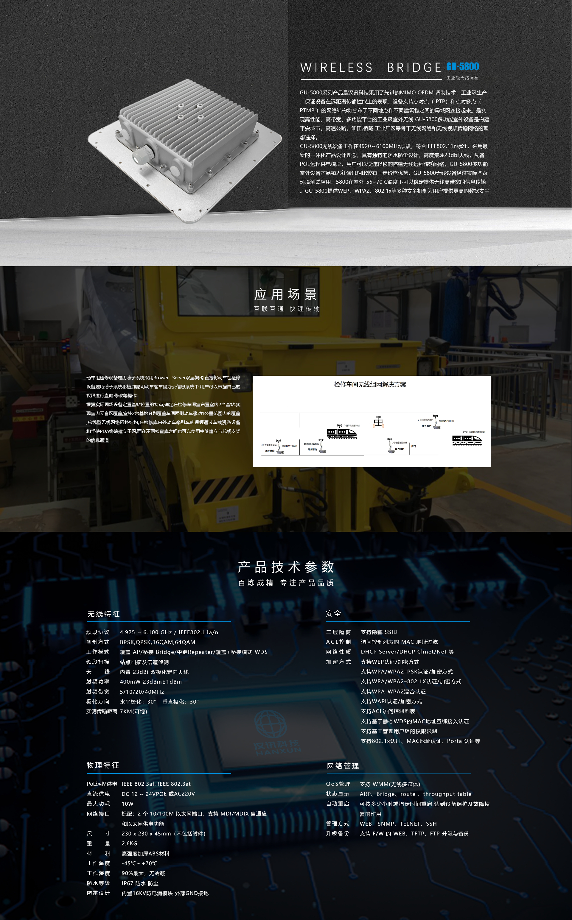 GU-5800工业级无线网桥(图1)